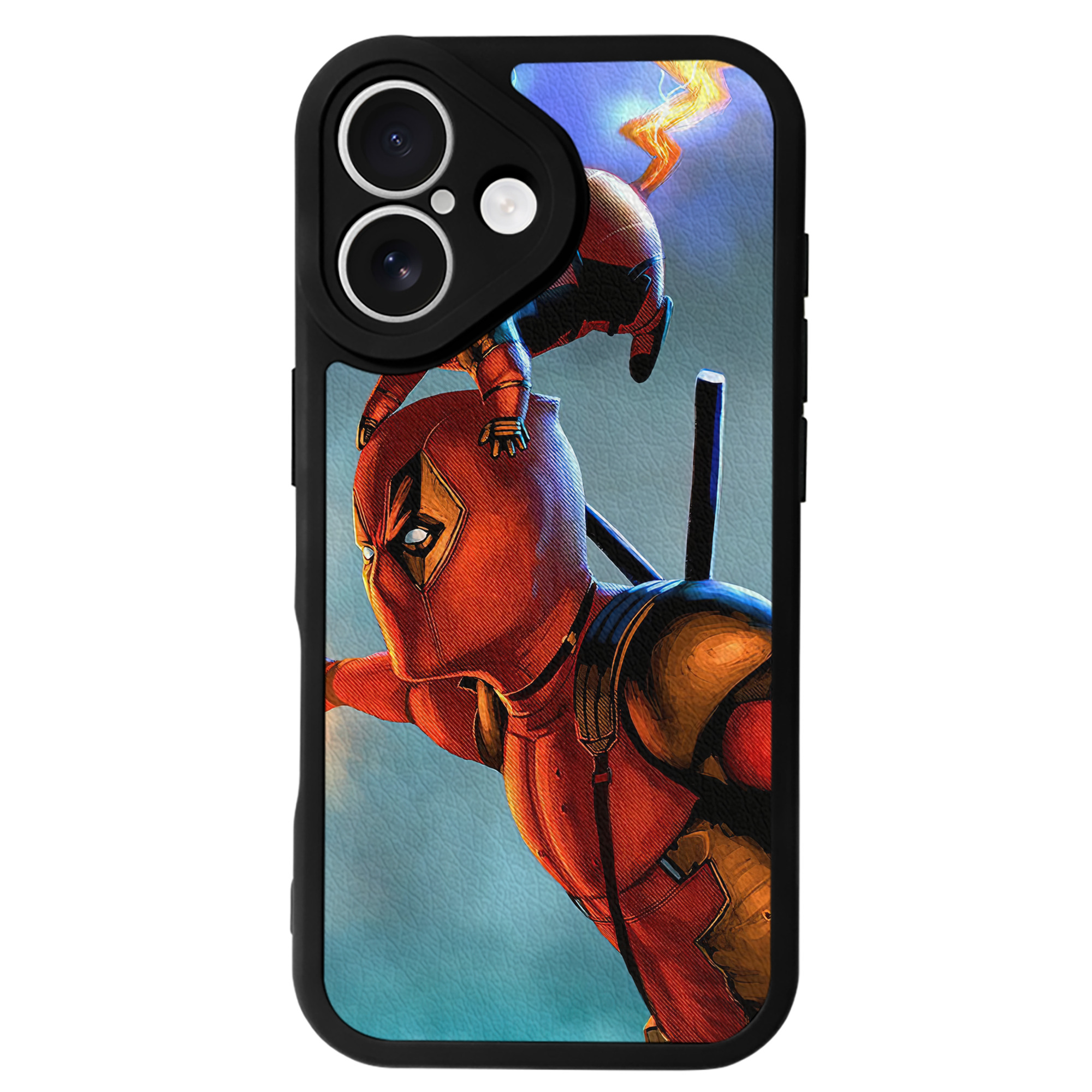 （画像用） Deadpool デッドプール 【iPhone 16シリーズ対応】シリコンスマホケース（レザー調） 材質：シリコン